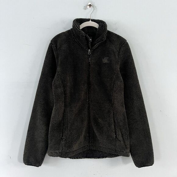 The North Face Osito 2 Army Green Black Stripe Full Zip Fleece Jacket - Picture 1 of 4